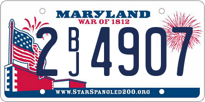 MD license plate 2BJ4907