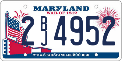 MD license plate 2BJ4952