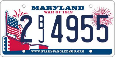 MD license plate 2BJ4955