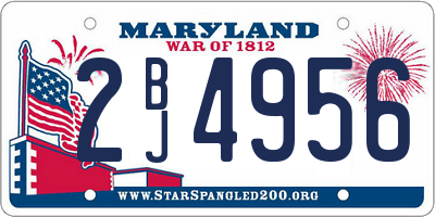 MD license plate 2BJ4956