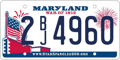 MD license plate 2BJ4960