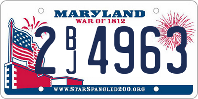 MD license plate 2BJ4963