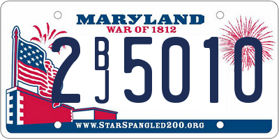 MD license plate 2BJ5010