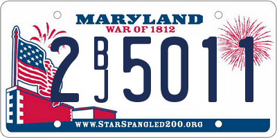 MD license plate 2BJ5011