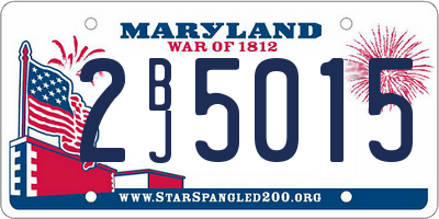 MD license plate 2BJ5015