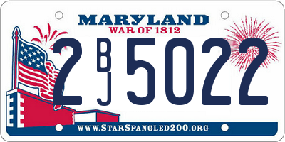 MD license plate 2BJ5022