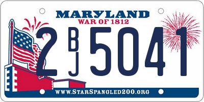 MD license plate 2BJ5041