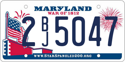 MD license plate 2BJ5047