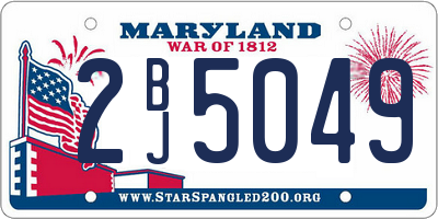 MD license plate 2BJ5049