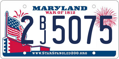 MD license plate 2BJ5075