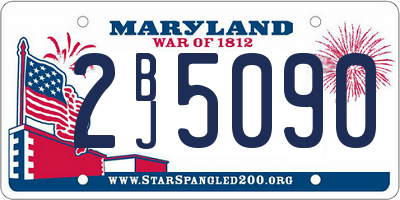 MD license plate 2BJ5090