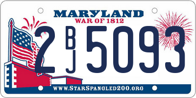 MD license plate 2BJ5093