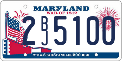 MD license plate 2BJ5100