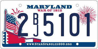 MD license plate 2BJ5101