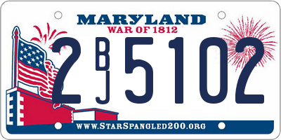 MD license plate 2BJ5102