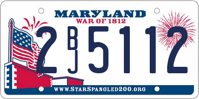 MD license plate 2BJ5112