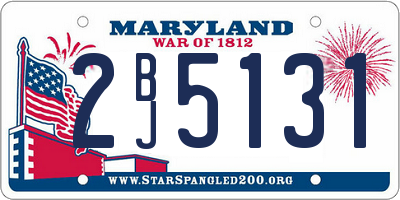 MD license plate 2BJ5131