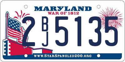 MD license plate 2BJ5135