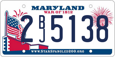 MD license plate 2BJ5138