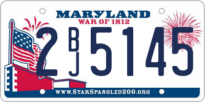 MD license plate 2BJ5145