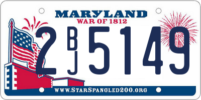 MD license plate 2BJ5149