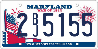 MD license plate 2BJ5155