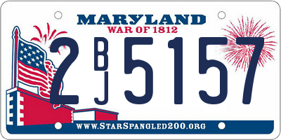 MD license plate 2BJ5157
