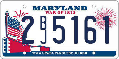 MD license plate 2BJ5161