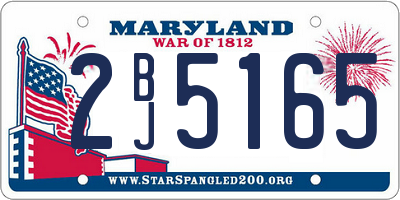 MD license plate 2BJ5165
