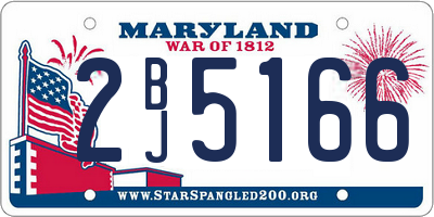 MD license plate 2BJ5166