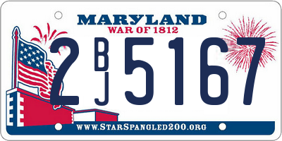 MD license plate 2BJ5167