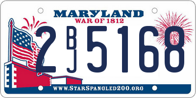 MD license plate 2BJ5168