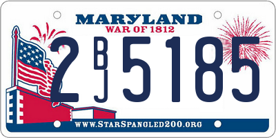 MD license plate 2BJ5185