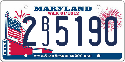 MD license plate 2BJ5190
