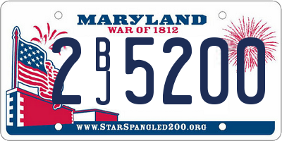 MD license plate 2BJ5200