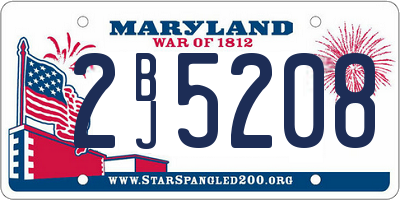 MD license plate 2BJ5208