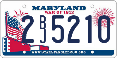 MD license plate 2BJ5210
