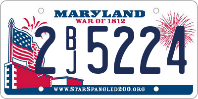 MD license plate 2BJ5224