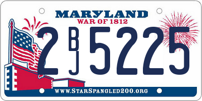 MD license plate 2BJ5225