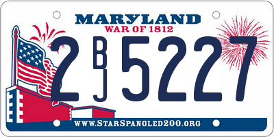 MD license plate 2BJ5227