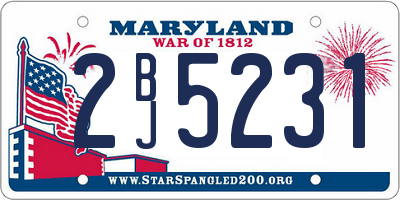 MD license plate 2BJ5231