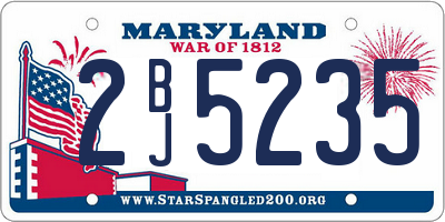 MD license plate 2BJ5235