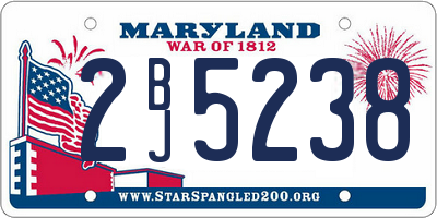 MD license plate 2BJ5238