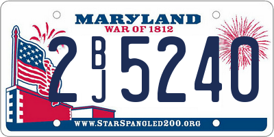 MD license plate 2BJ5240
