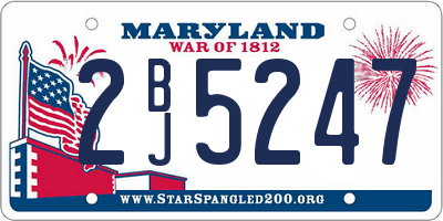 MD license plate 2BJ5247