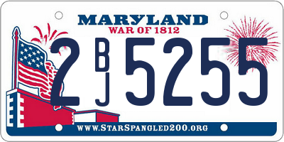 MD license plate 2BJ5255