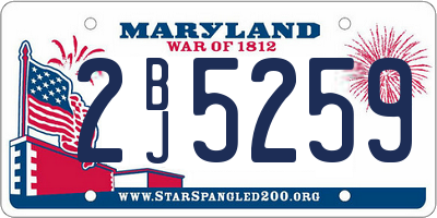 MD license plate 2BJ5259
