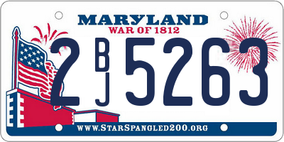 MD license plate 2BJ5263