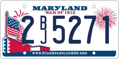 MD license plate 2BJ5271