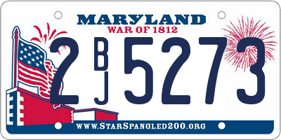 MD license plate 2BJ5273